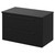 Napoli Nero Oak 800mm Wall Mounted Vanity Unit for Countertop Basins with 2 Drawers and Gunmetal Grey Handles Right Hand View