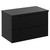 Napoli Nero Oak 800mm Wall Mounted Vanity Unit for Countertop Basins with 2 Drawers and Gunmetal Grey Handles Left Hand View