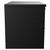 Napoli Nero Oak 800mm Wall Mounted Vanity Unit for Countertop Basins with 2 Drawers and Gunmetal Grey Handles Side View
