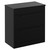 Napoli Nero Oak 800mm Floor Standing Vanity Unit for Countertop Basins with 2 Drawers and Gunmetal Grey Handles Left Hand View