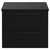 Napoli Nero Oak 600mm Wall Mounted Vanity Unit for Countertop Basins with 2 Drawers and Gunmetal Grey Handles Front View