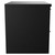 Napoli Nero Oak 600mm Wall Mounted Vanity Unit for Countertop Basins with 2 Drawers and Gunmetal Grey Handles Side View