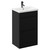 Napoli Nero Oak 500mm Floor Standing Vanity Unit with 1 Tap Hole Basin and 2 Drawers with Gunmetal Grey Handles Left Hand View