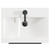 Napoli Nero Oak 500mm Floor Standing Vanity Unit with 1 Tap Hole Basin and 2 Drawers with Gunmetal Grey Handles View from Top
