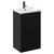 Napoli Nero Oak 500mm Floor Standing Vanity Unit with 1 Tap Hole Basin and 2 Drawers with Matt Black Handles Left Hand View