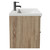 Napoli Bordalino Oak 800mm Wall Mounted Vanity Unit with 1 Tap Hole Basin and 2 Drawers with Gunmetal Grey Handles Side View