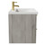 Napoli Molina Ash 600mm Wall Mounted Vanity Unit with 1 Tap Hole Basin and 2 Drawers with Brushed Brass Handles Side View