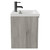 Napoli Molina Ash 500mm Wall Mounted Vanity Unit with 1 Tap Hole Basin and Single Drawer with Gunmetal Grey Handle Side View