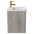 Napoli Molina Ash 500mm Wall Mounted Vanity Unit with 1 Tap Hole Basin and Single Drawer with Brushed Brass Handle Side View