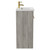 Napoli Molina Ash 500mm Floor Standing Vanity Unit with 1 Tap Hole Basin and 2 Doors with Brushed Brass Handles Side View