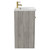 Napoli Molina Ash 600mm Floor Standing Vanity Unit with 1 Tap Hole Basin and 2 Doors with Brushed Brass Handles Side View