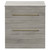 Napoli Molina Ash 800mm Floor Standing Vanity Unit for Countertop Basins with 2 Drawers and Brushed Brass Handles Front View