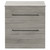 Napoli Molina Ash 800mm Floor Standing Vanity Unit for Countertop Basins with 2 Drawers and Matt Black Handles Front View