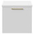 Napoli Gloss White 500mm Wall Mounted Vanity Unit for Countertop Basins with Single Drawer and Brushed Brass Handle Front View