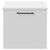 Napoli Gloss White 500mm Wall Mounted Vanity Unit for Countertop Basins with Single Drawer and Matt Black Handle Front View