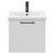 Napoli Gloss White 500mm Wall Mounted Vanity Unit with 1 Tap Hole Basin and Single Drawer with Matt Black Handle Front View