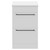 Napoli Gloss White 500mm Floor Standing Vanity Unit for Countertop Basins with 2 Drawers and Matt Black Handles Front View