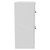 Napoli Gloss White 500mm Floor Standing Vanity Unit for Countertop Basins with 2 Drawers and Matt Black Handles Side View
