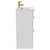 Napoli Gloss White 500mm Floor Standing Vanity Unit with 1 Tap Hole Basin and 2 Drawers with Brushed Brass Handles Side View