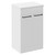Napoli Gloss White 500mm Floor Standing Vanity Unit for Countertop Basins with 2 Doors and Matt Black Handles Left Hand View