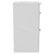Napoli Gloss White 600mm Floor Standing Vanity Unit for Countertop Basins with 2 Drawers and Gunmetal Grey Handles Side View