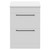 Napoli Gloss White 600mm Floor Standing Vanity Unit for Countertop Basins with 2 Drawers and Matt Black Handles Front View
