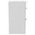 Napoli Gloss White 600mm Floor Standing Vanity Unit for Countertop Basins with 2 Drawers and Matt Black Handles Side View