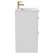 Napoli Gloss White 600mm Floor Standing Vanity Unit with 1 Tap Hole Basin and 2 Drawers with Brushed Brass Handles Side View