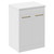 Napoli Gloss White 600mm Floor Standing Vanity Unit for Countertop Basins with 2 Doors and Brushed Brass Handles Left Hand View
