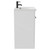 Napoli Gloss White 600mm Floor Standing Vanity Unit with 1 Tap Hole Basin and 2 Doors with Matt Black Handles Side View