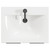 Napoli Gloss White 600mm Floor Standing Vanity Unit with 1 Tap Hole Basin and 2 Doors with Matt Black Handles View from Top