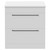Napoli Gloss White 800mm Floor Standing Vanity Unit for Countertop Basins with 2 Drawers and Gunmetal Grey Handles Front View