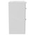 Napoli Gloss White 800mm Floor Standing Vanity Unit for Countertop Basins with 2 Drawers and Gunmetal Grey Handles Side View