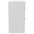 Napoli Gloss White 800mm Floor Standing Vanity Unit for Countertop Basins with 2 Drawers and Brushed Brass Handles Side View