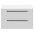Napoli Gloss White 800mm Wall Mounted Vanity Unit for Countertop Basins with 2 Drawers and Gunmetal Grey Handles Front View