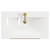 Napoli Gloss White 800mm Wall Mounted Vanity Unit with 1 Tap Hole Basin and 2 Drawers with Brushed Brass Handles View from Top
