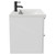 Napoli Gloss White 800mm Wall Mounted Vanity Unit with 1 Tap Hole Basin and 2 Drawers with Matt Black Handles Side View