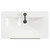 Napoli Gloss White 800mm Wall Mounted Vanity Unit with 1 Tap Hole Basin and 2 Drawers with Matt Black Handles View from Top