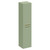 Napoli Olive Green 350mm x 1600mm Wall Mounted Tall Storage Unit with 2 Doors and Brushed Brass Handles Left Hand View