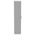 Napoli Gloss Grey Pearl 350mm x 1600mm Wall Mounted Tall Storage Unit with 2 Doors and Gunmetal Grey Handles Side View