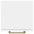 Napoli Gloss White 350mm x 1600mm Wall Mounted Tall Storage Unit with 2 Doors and Brushed Brass Handles View from Top