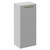 Napoli Gloss Grey Pearl 350mm Wall Mounted Side Cabinet with Single Door and Brushed Brass Handle Left Hand View