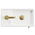 Napoli Compact Olive Green 400mm Wall Mounted Vanity Unit with 1 Tap Hole Basin and Single Door with Brushed Brass Handle Top View