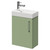 Napoli Compact Olive Green 400mm Wall Mounted Vanity Unit with 1 Tap Hole Basin and Single Door with Polished Chrome Handle Right Hand View
