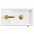 Napoli Compact Gloss Grey Pearl 400mm Wall Mounted Vanity Unit with 1 Tap Hole Basin and Single Door with Brushed Brass Handle Top View
