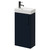 Napoli Compact Deep Blue 400mm Floor Standing Vanity Unit with 1 Tap Hole Basin and Single Door with Gunmetal Grey Handle Right Hand View