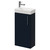 Napoli Compact Deep Blue 400mm Floor Standing Vanity Unit with 1 Tap Hole Basin and Single Door with Polished Chrome Handle Right Hand View