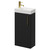 Napoli Compact Nero Oak 400mm Floor Standing Vanity Unit with 1 Tap Hole Basin and Single Door with Brushed Brass Handle Right Hand View