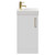 Napoli Compact Gloss White 400mm Floor Standing Vanity Unit with 1 Tap Hole Basin and Single Door with Brushed Brass Handle Front View