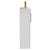 Napoli Compact Gloss White 400mm Floor Standing Vanity Unit with 1 Tap Hole Basin and Single Door with Brushed Brass Handle Side View